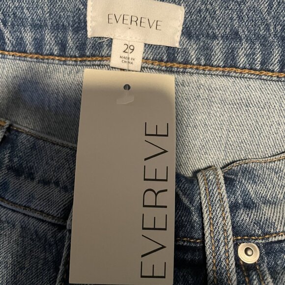 Evereve Vintage Barrel Leg Distressed Jeans - Size 29 - New w/Tags - Picture 2 of 5